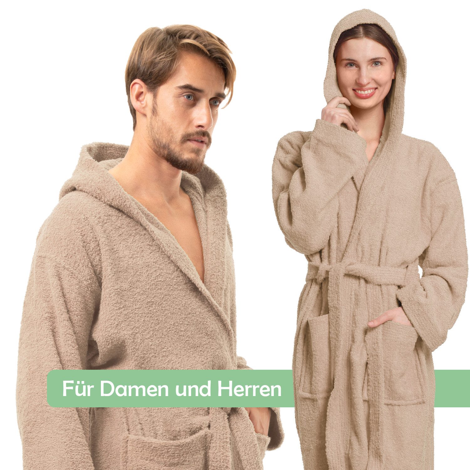 celodoro Bademantel Bademantel für Damen und Herren Reine Baumwolle