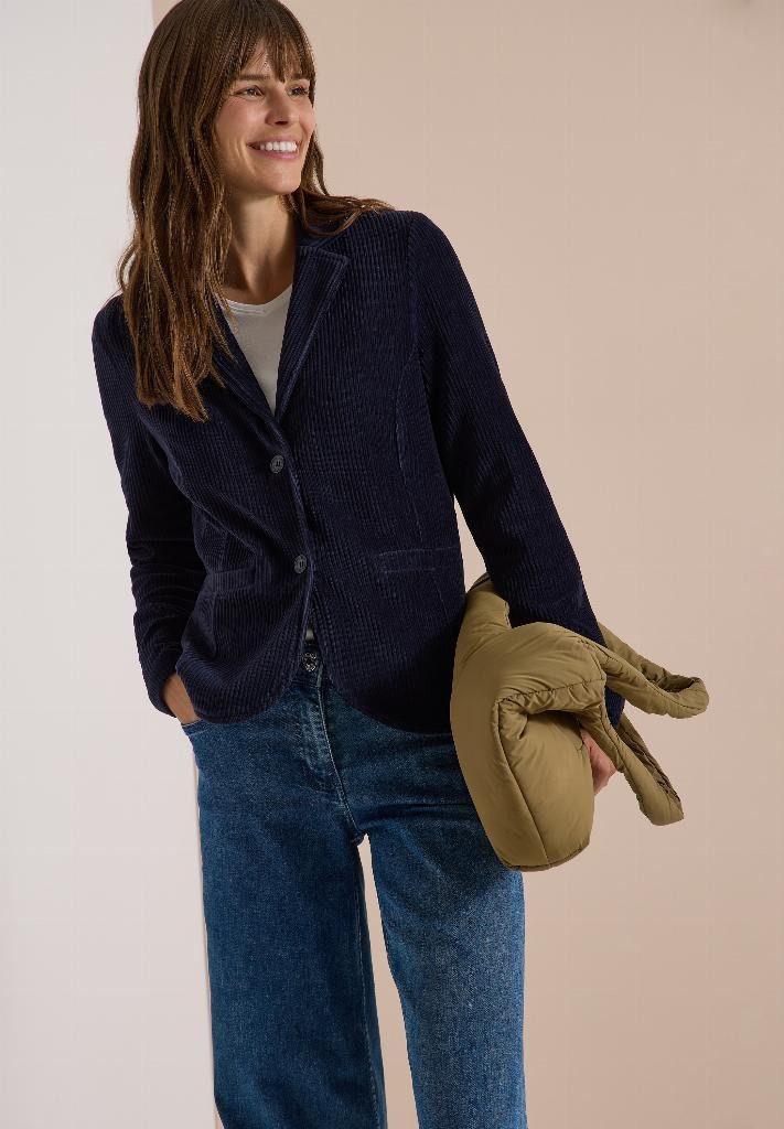 CECIL Jackenblazer Jerseycord Blazer in Unifarbe – Bild 3 von 5
