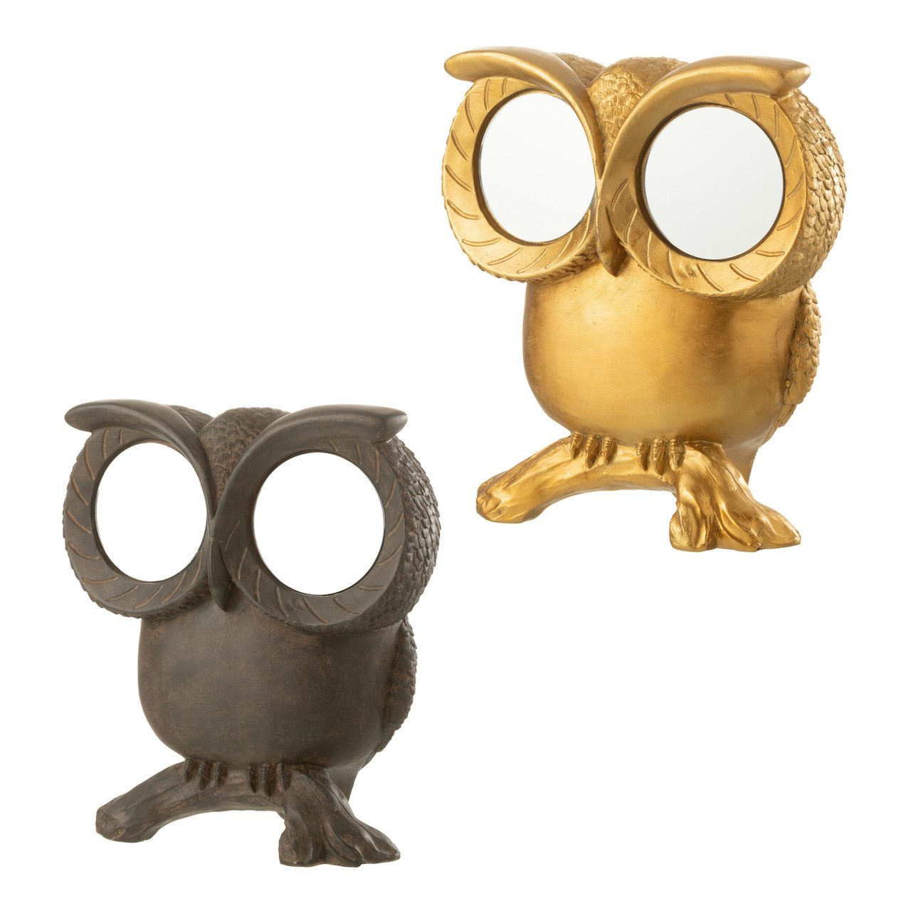 MF Spardose Eule Sparbüchse mit Spiegel-Augen – Dekoratives Highlight