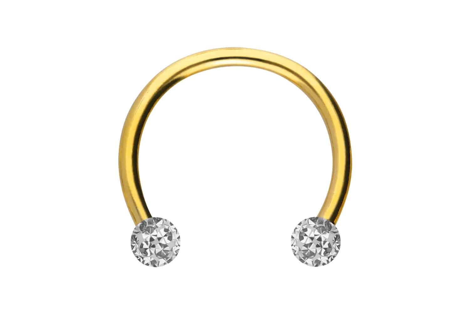 Nasenpiercing Titan Hufeisenring EPOXY-KUGELN