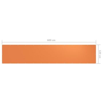 furnicato Sonnenschirm Balkon-Sichtschutz Orange 120x600 cm Oxford-Gewebe