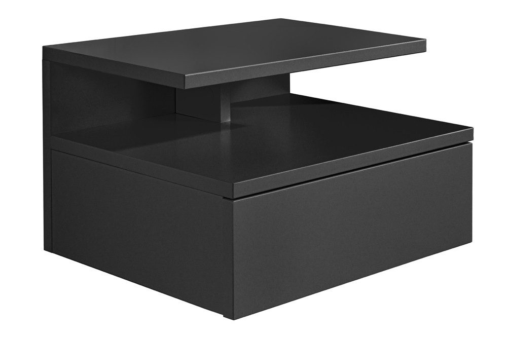 riess-ambiente Nachttisch FLOATING 35cm anthrazit · hängendes Regal mit Sch günstig online kaufen