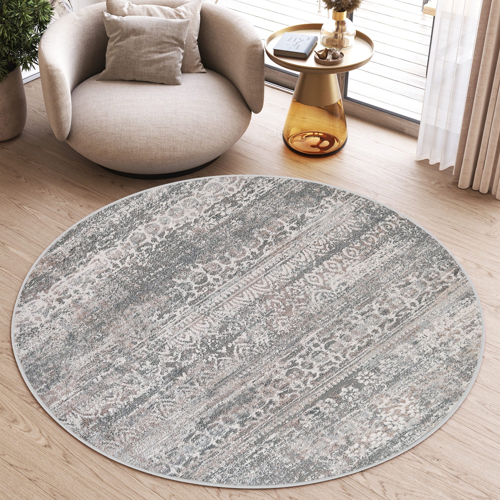 Tapiso Teppich VALLEY, rund, Höhe: 9 günstig online kaufen