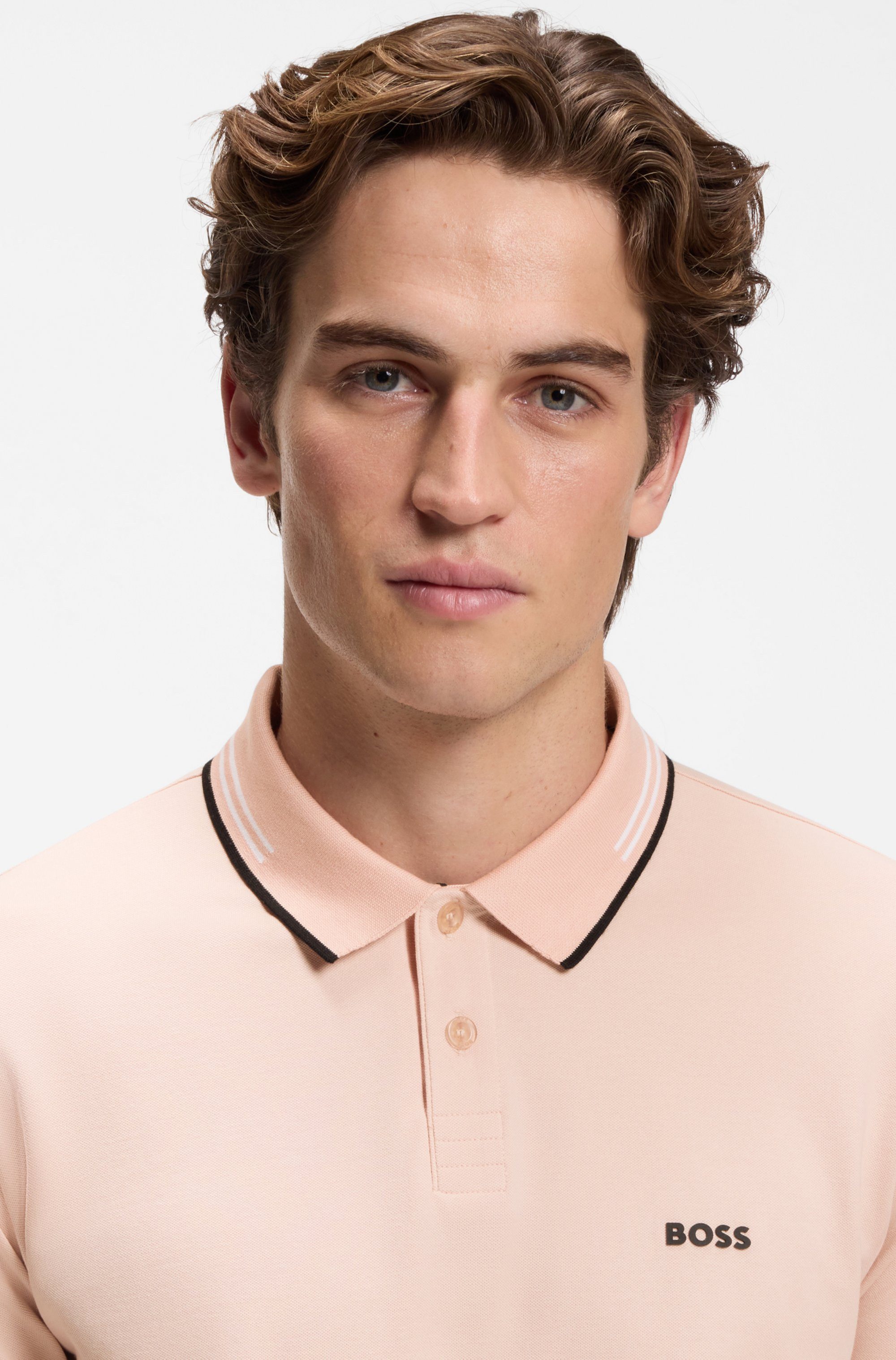 BOSS GREEN Poloshirt Paul Slim Fit Stretch-Baumwoll-Pique mit Polokragen