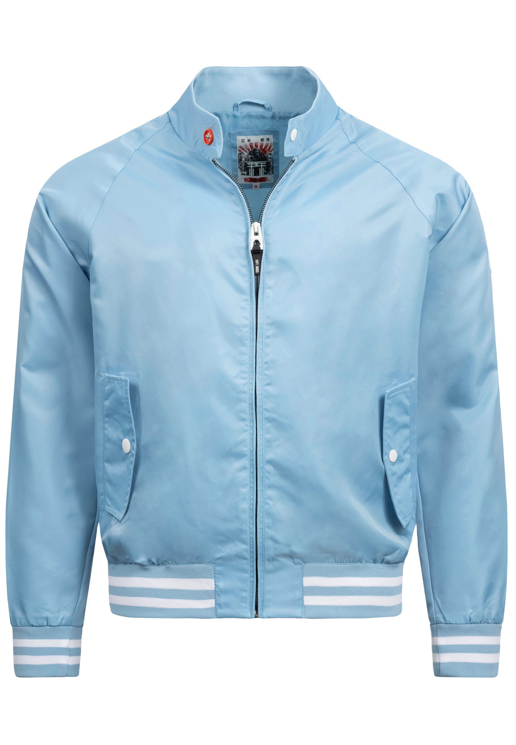 Indicode Sommerjacke Herren Ayser Übergangsjacke Herrenjacke mit Stehkragen & gerippten Arm-und Saumabschluss