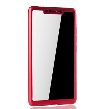 König Design Handyhülle Xiaomi Mi 8 SE, Xiaomi Mi 8 SE Handyhülle 360 Grad Schutz Full Cover Rot