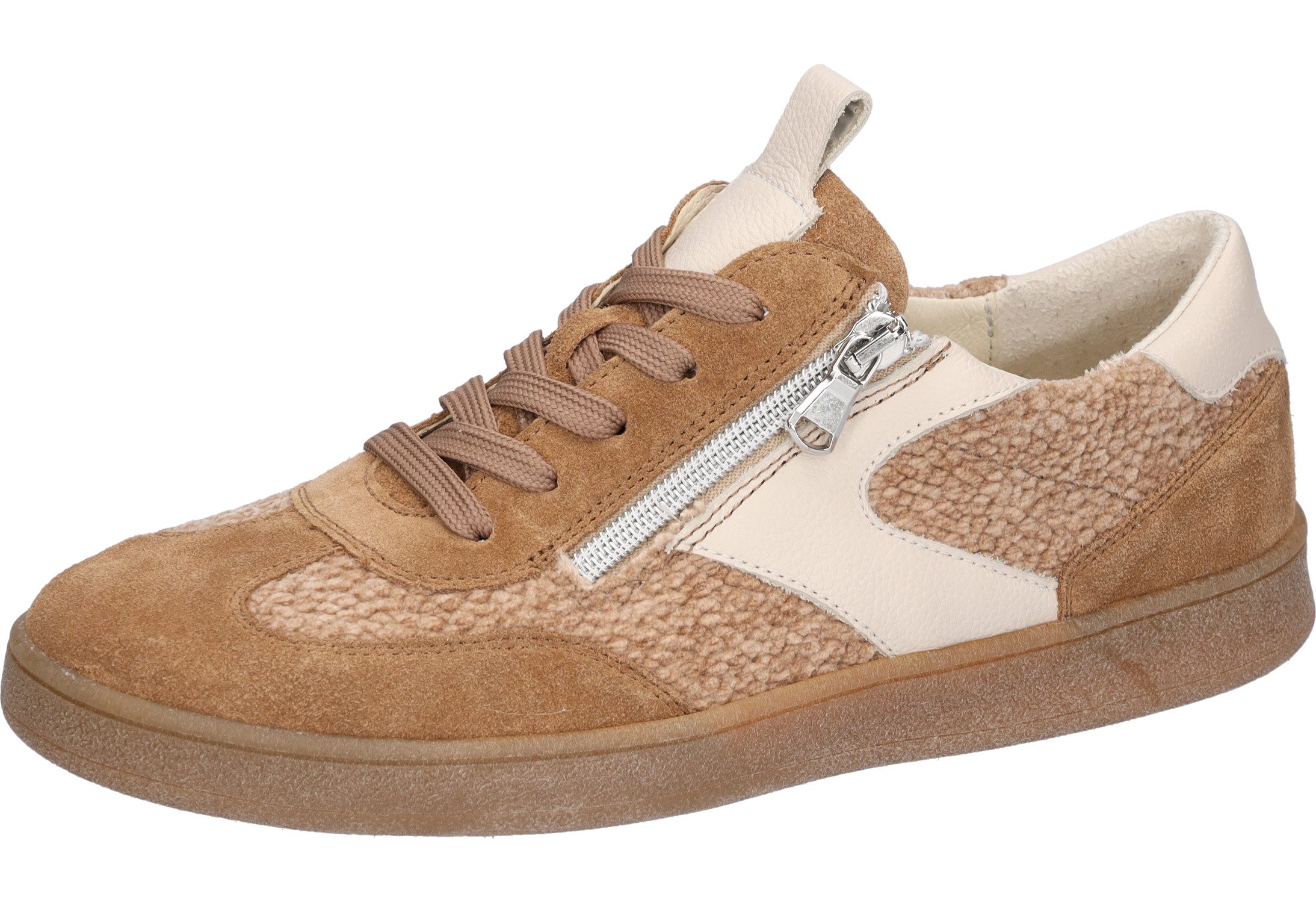 Waldläufer H-Daisy Schnürschuh Halbschuh, Bequemschuh mit Fellimitat, Komfortweite H