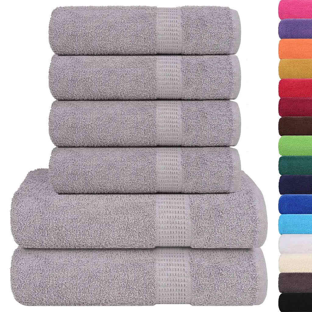 vidaXL Badetücher 6-tlg. Handtuch-Set Grau 360 günstig online kaufen