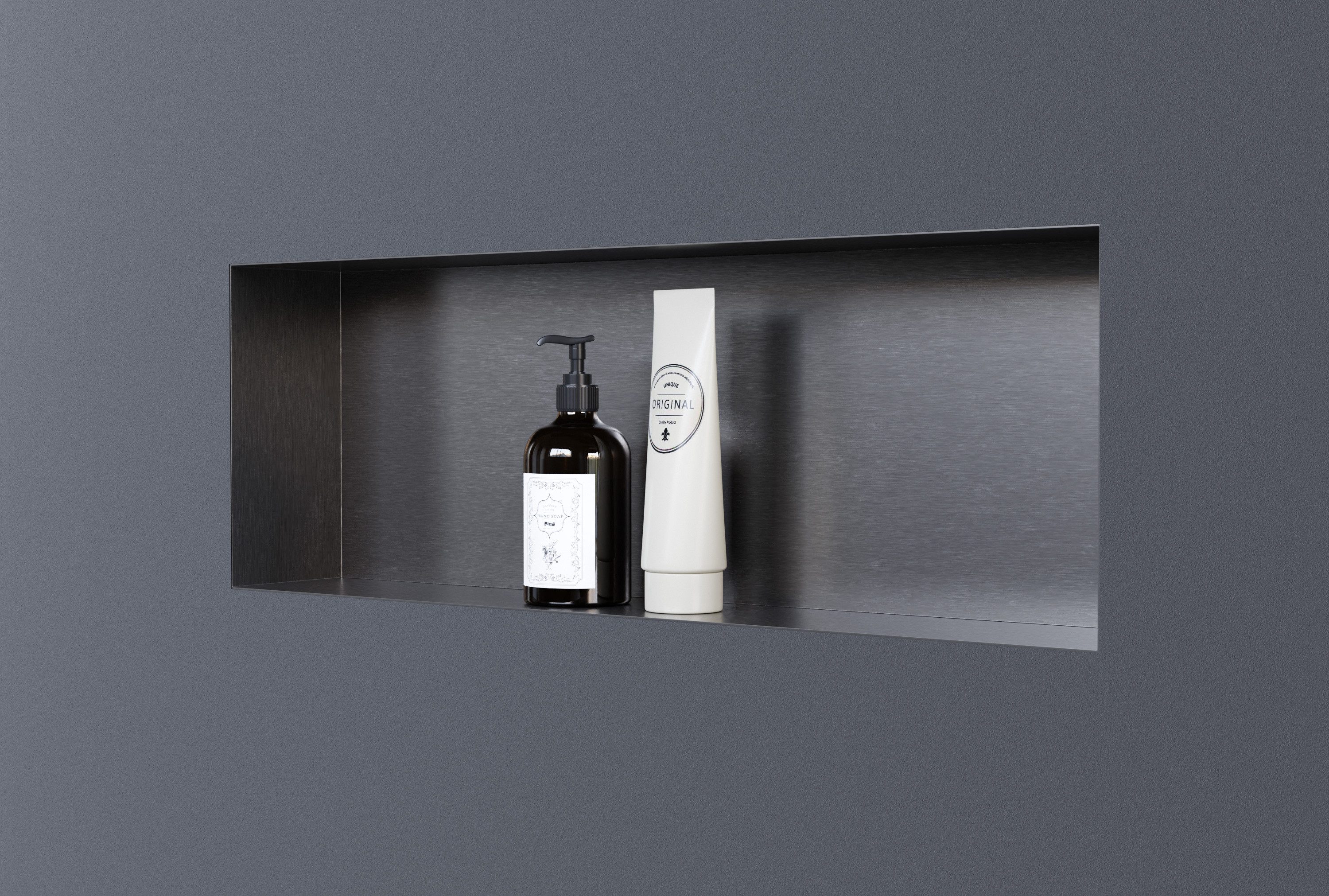 Bernstein Ablageelement NT206010X randlos, Randlose Wandeinbaunische; senkrecht und waagerecht montierbar