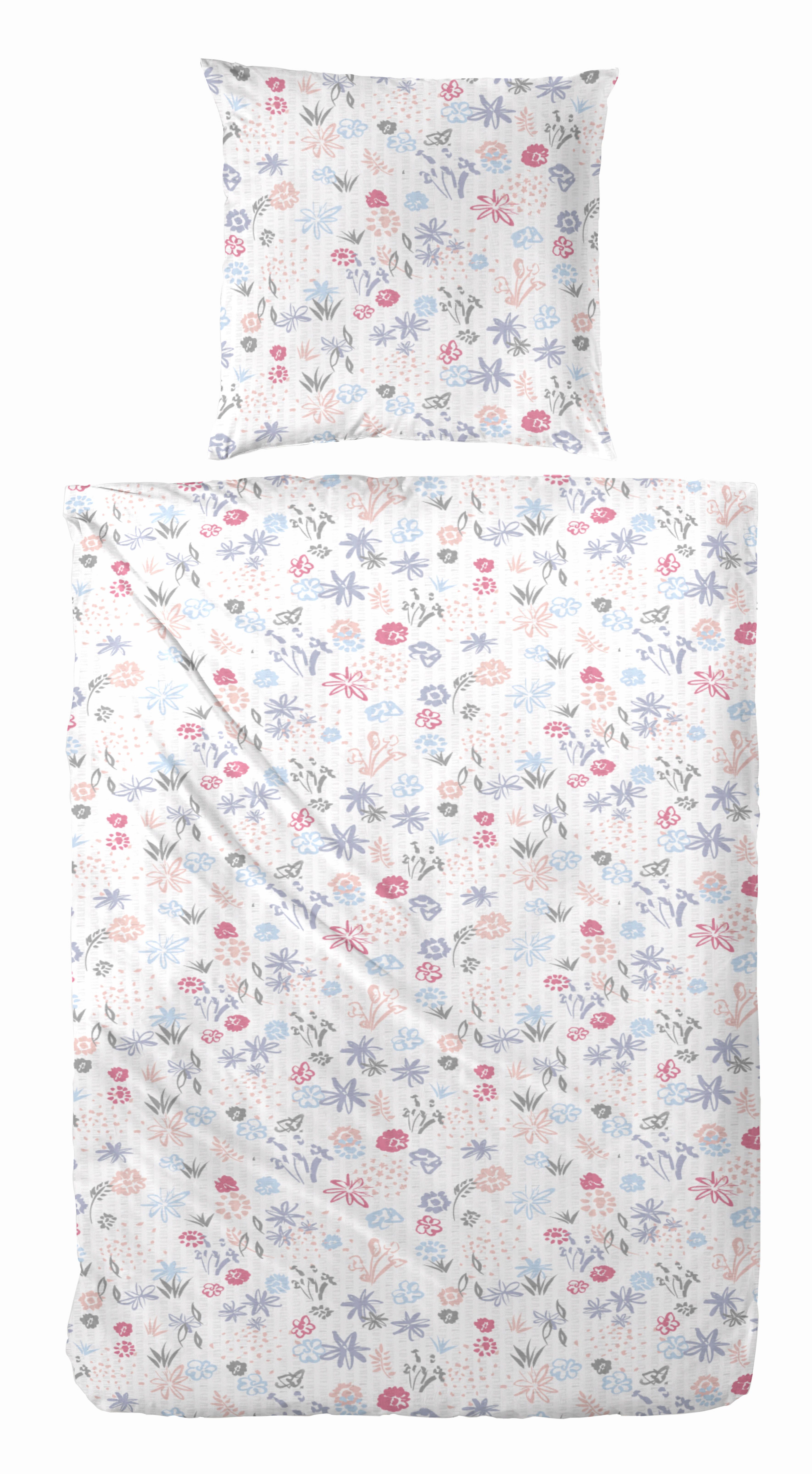 Primera Bettwäsche Primera Soft-Seersucker-Bettwäsche Blümchen, Seersucker, günstig online kaufen