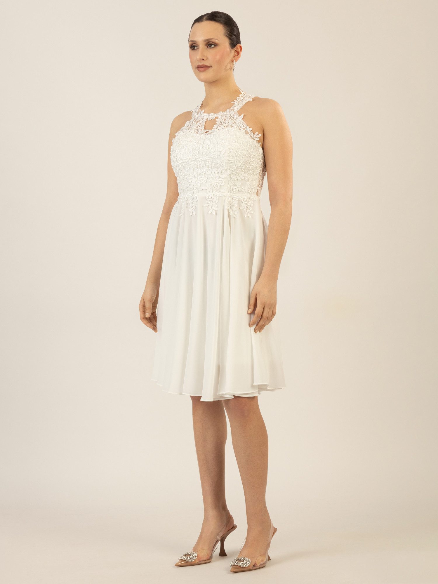Apart Cocktailkleid aus einer Plastischen Spitze günstig online kaufen