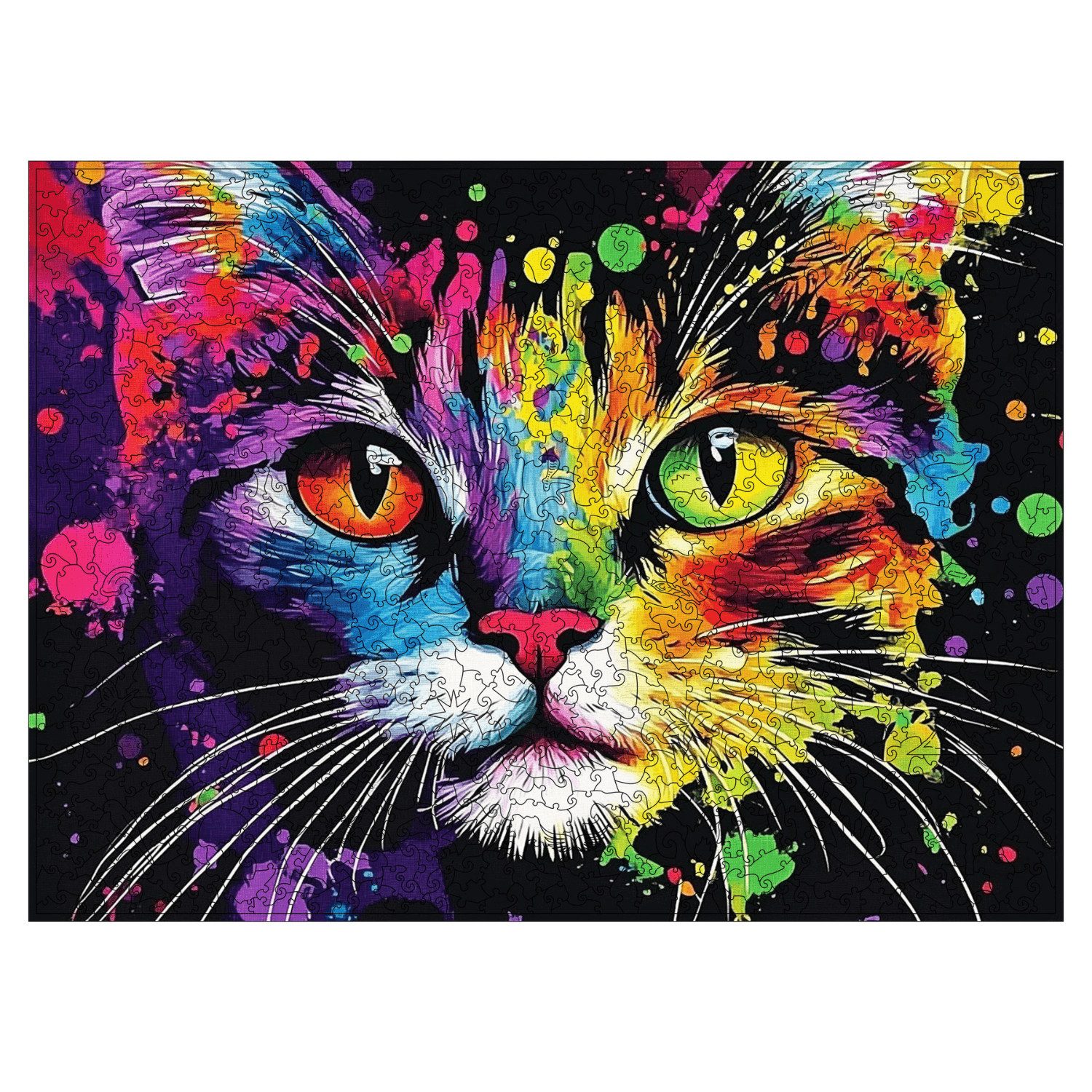 MagicHolz Puzzle MagicHolz Bunte Katze Holzpuzzle, 1000 Puzzleteile günstig online kaufen