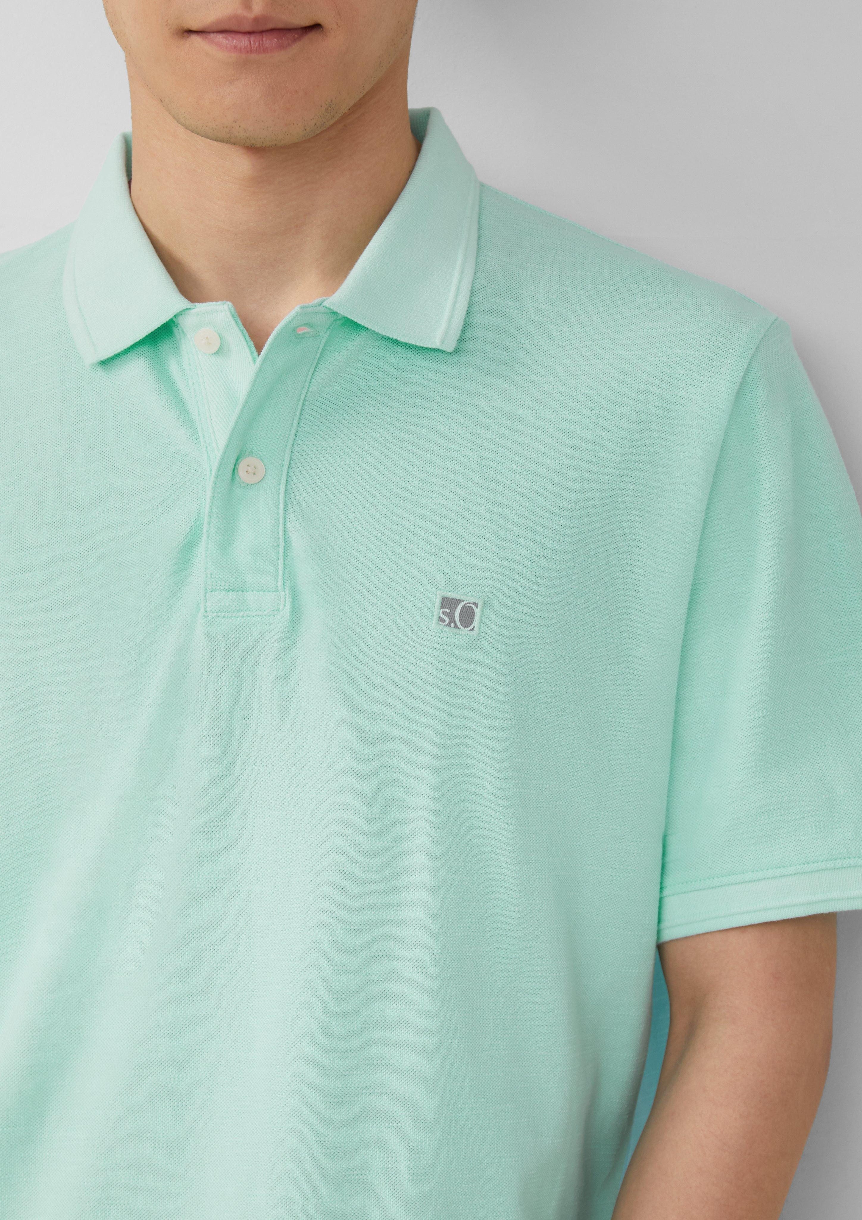 s.Oliver Kurzarmshirt Poloshirt mit kleinem Labelpatch günstig online kaufen