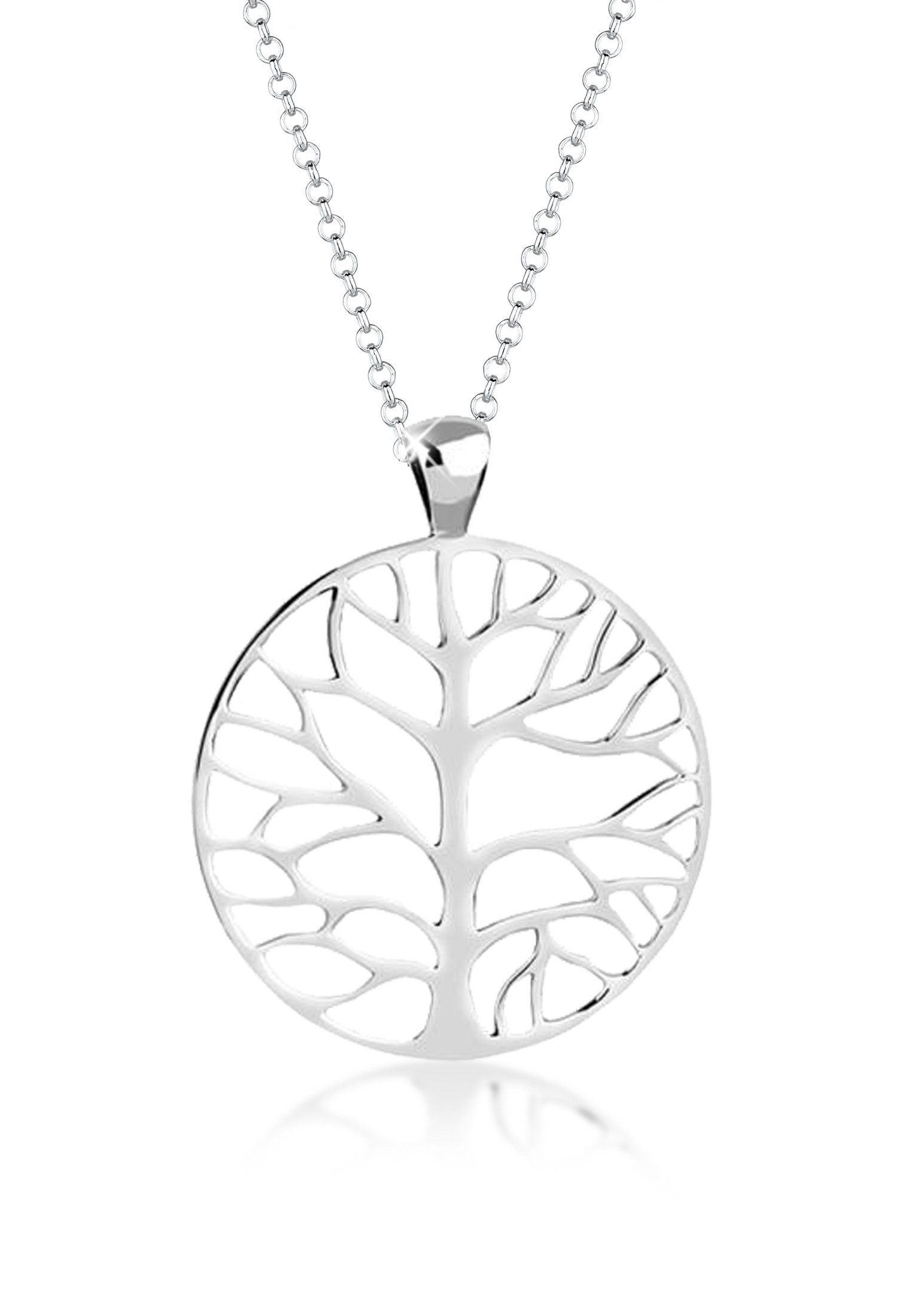 Nenalina Silber Symbol Baum Anhänger 925 Anhänger mit Lebensbaum Kette