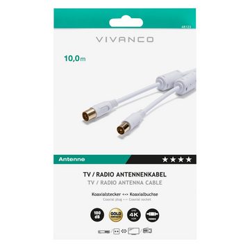 Vivanco Audio- & Video-Kabel, Antennenkabel, (1 cm), vergoldet, 100dB
