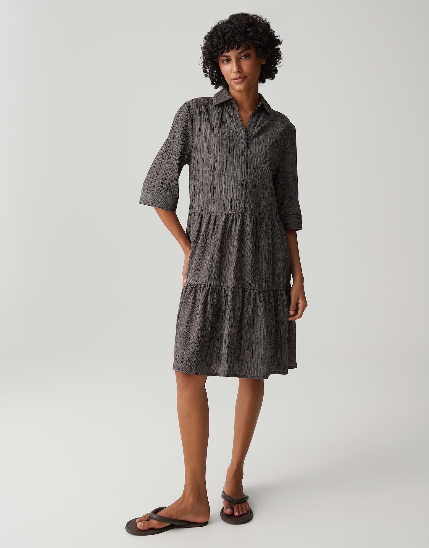 OPUS Blusenkleid Wotilli aus Webware mit Crinkle Effekt