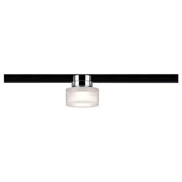 Paulmann Stromschienensystem URail LED Spot Ceiling Topa Dot 5,2W Chrom und Klar und Satin dimmbar, Schienensystem