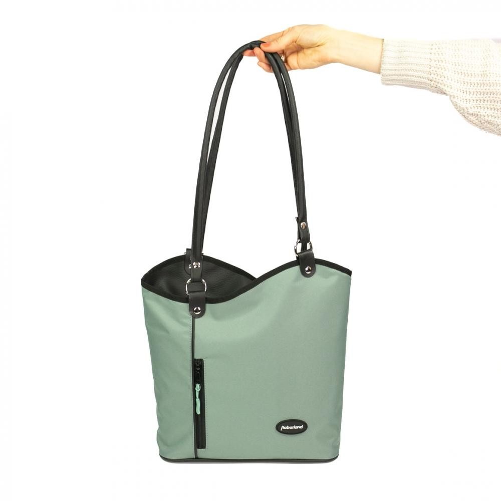 Haberland Fahrradtasche Haberland Lenkertasche Melanie salbei/schwarz - clevere Rucksack-Lenke