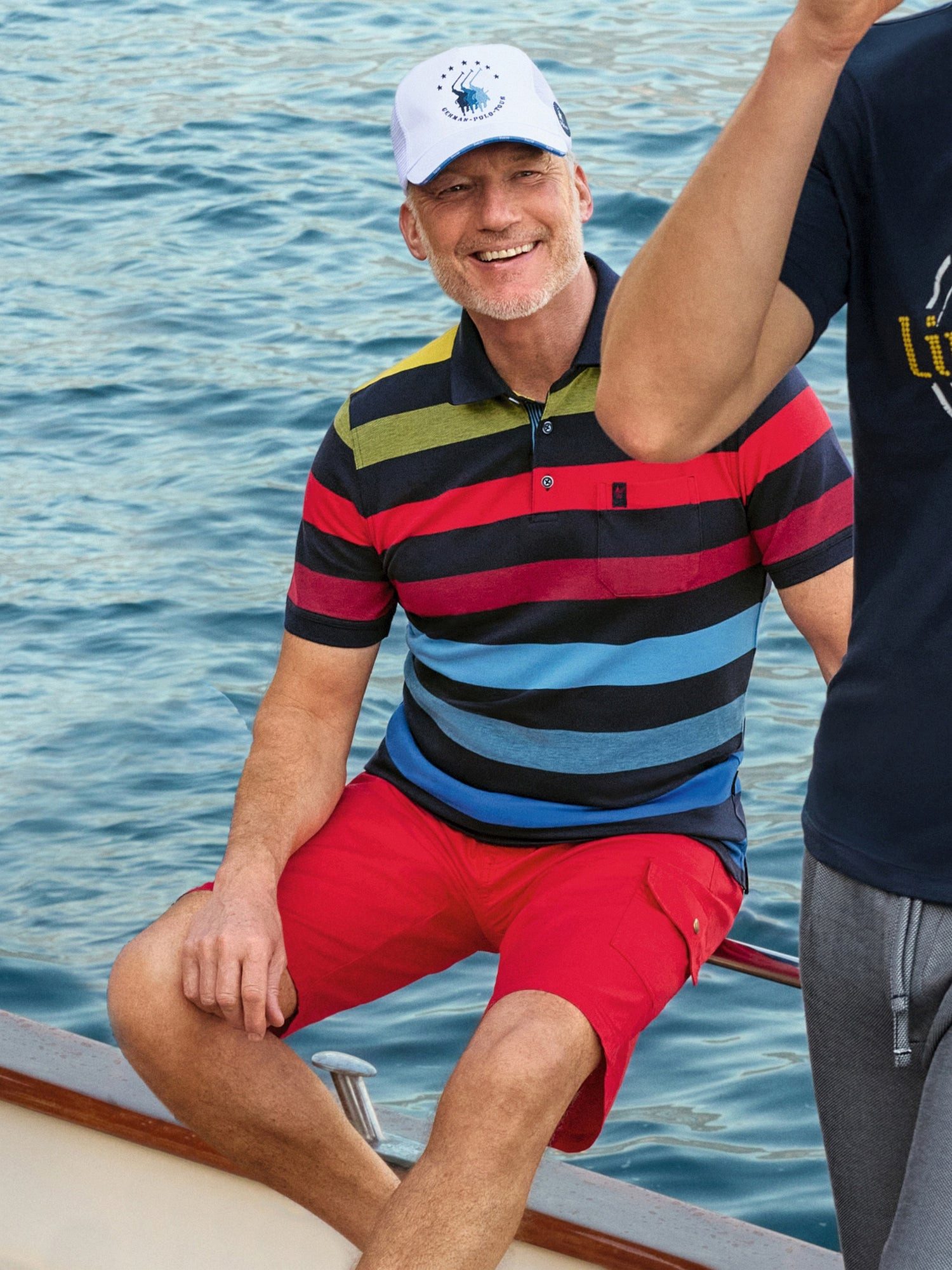 Hajo Poloshirt Pikee-Polo in garngefärbtem Blockringel allover - stay fresh günstig online kaufen