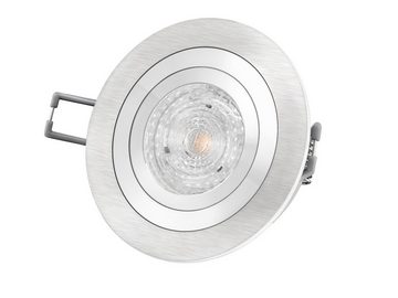 SSC-LUXon LED Einbaustrahler RF-2 Aluminium LED-Einbauleuchte Strahler rund, 4,9W SMD LED warmweiss