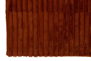 J-line Dekoobjekt 2er-Set Decke 'Plaid Cord' Polyester, Schokolade oder Rost Farbe Rost