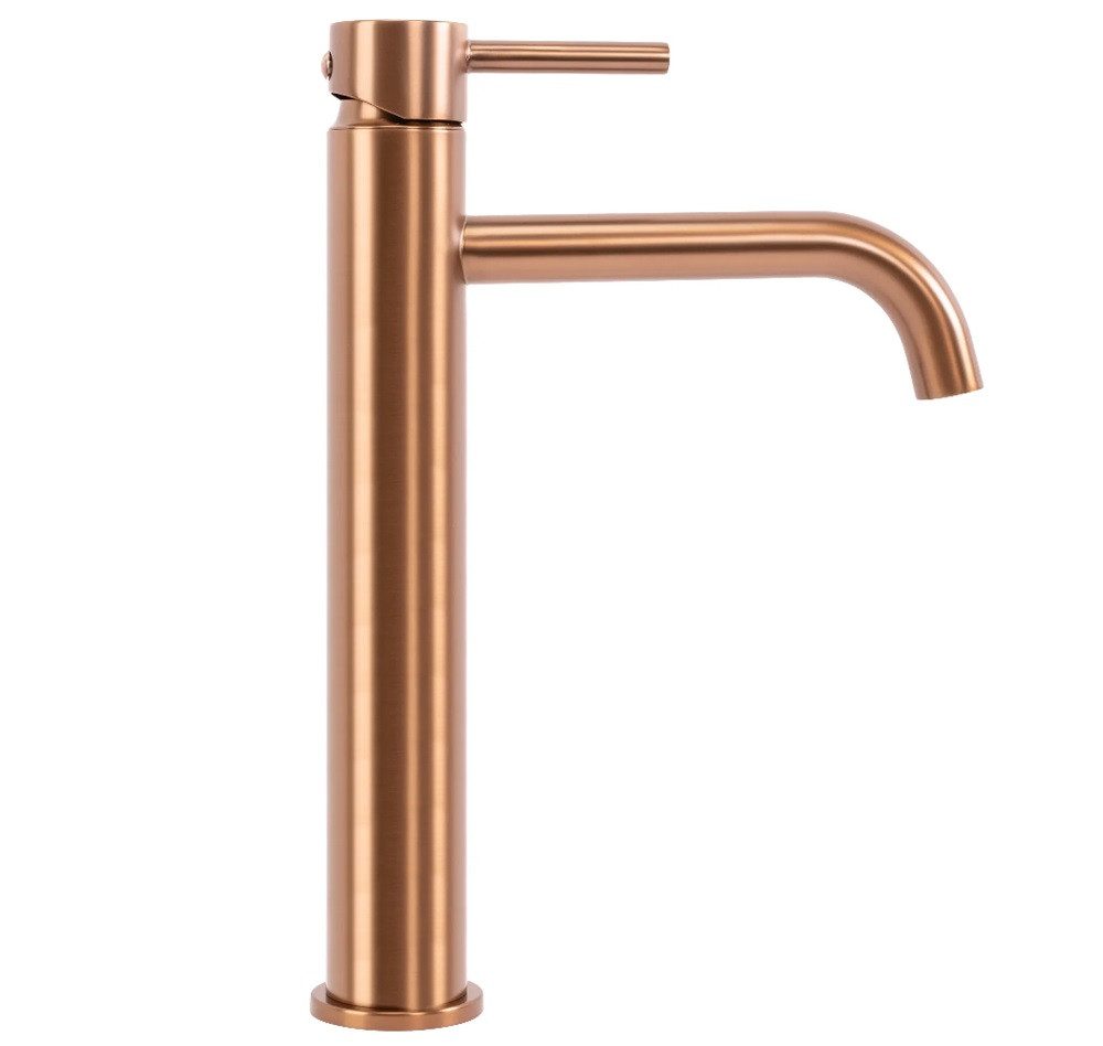 wohnwerk.idee Badarmatur Waschbeckenarmatur Wasserhahn Einhebelmischer Lungo Kupfer