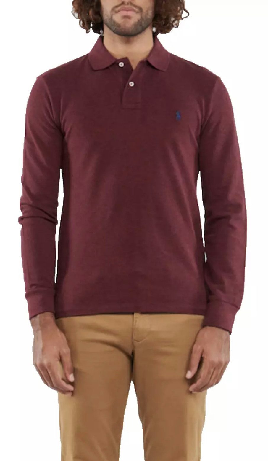 Polo Ralph Lauren Langarm-Poloshirt Slim-Fit Polohemd Shirt Weiches Hemd Weich, atmungsaktiv und angenehm auf der Haut