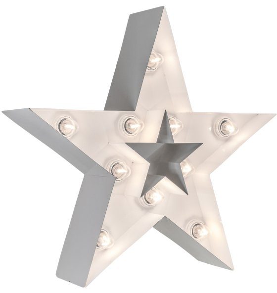 LED E14 Star ohne Dekolicht - (exkl) MARQUEE Star, 38x38cm LIGHTS Tischlampe Warmweiß, Lichtquellen Leuchtmittel, Wandlampe, 10