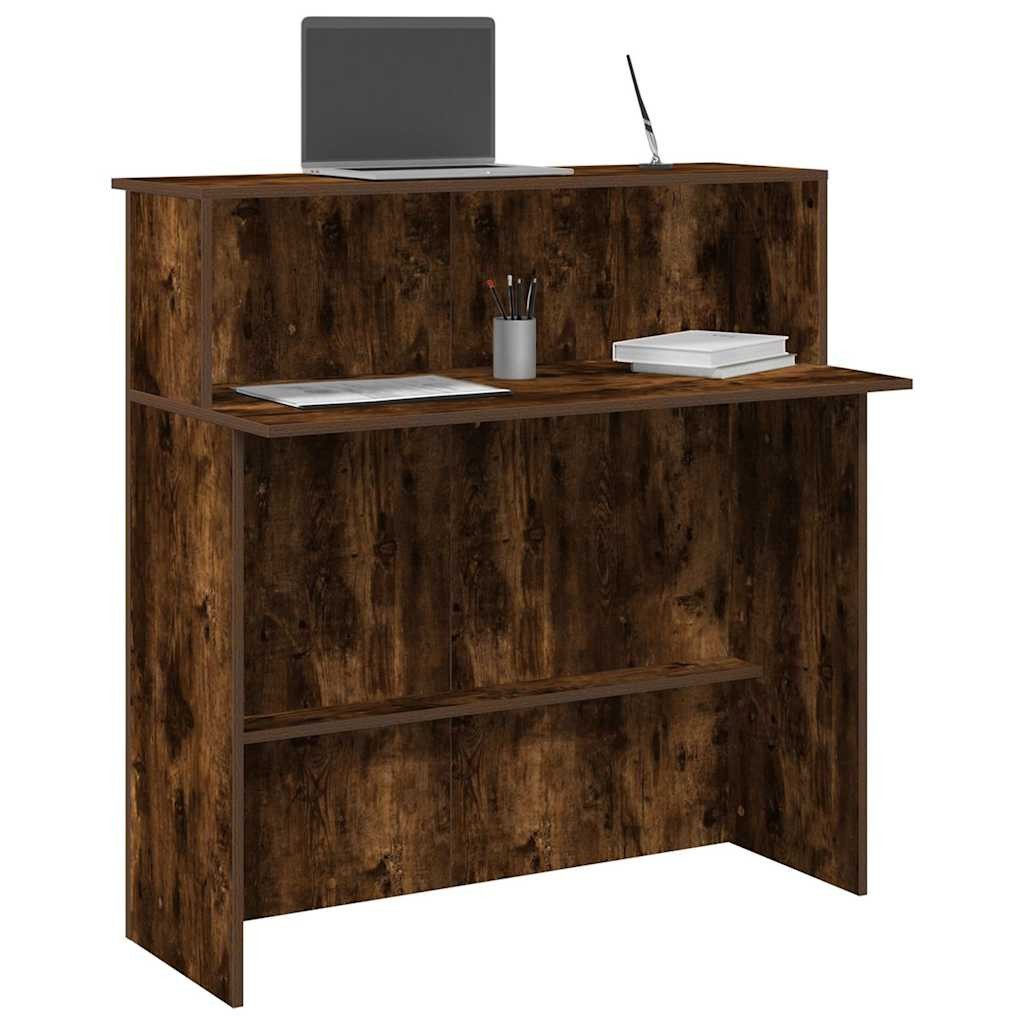 vidaXL Empfangstheke, Empfangstheke Räuchereiche 100x50x103,5 cm günstig online kaufen