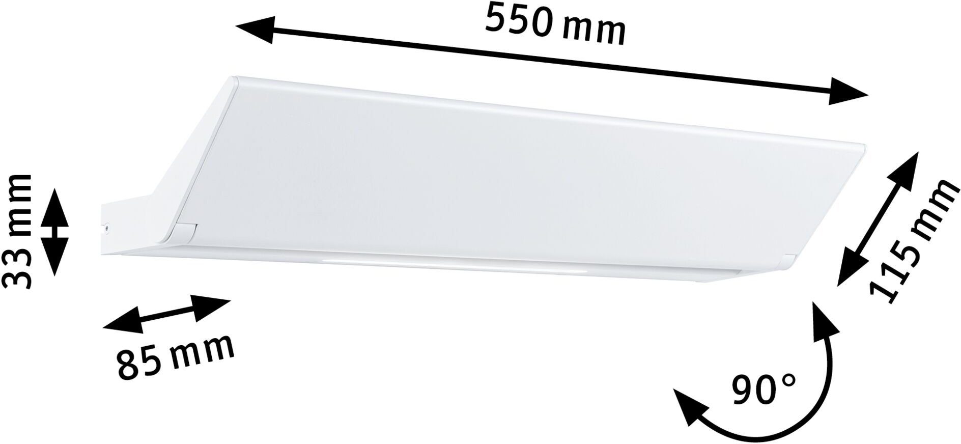 Paulmann Wandleuchte Tageslichtweiß Ranva, fest LED integriert,