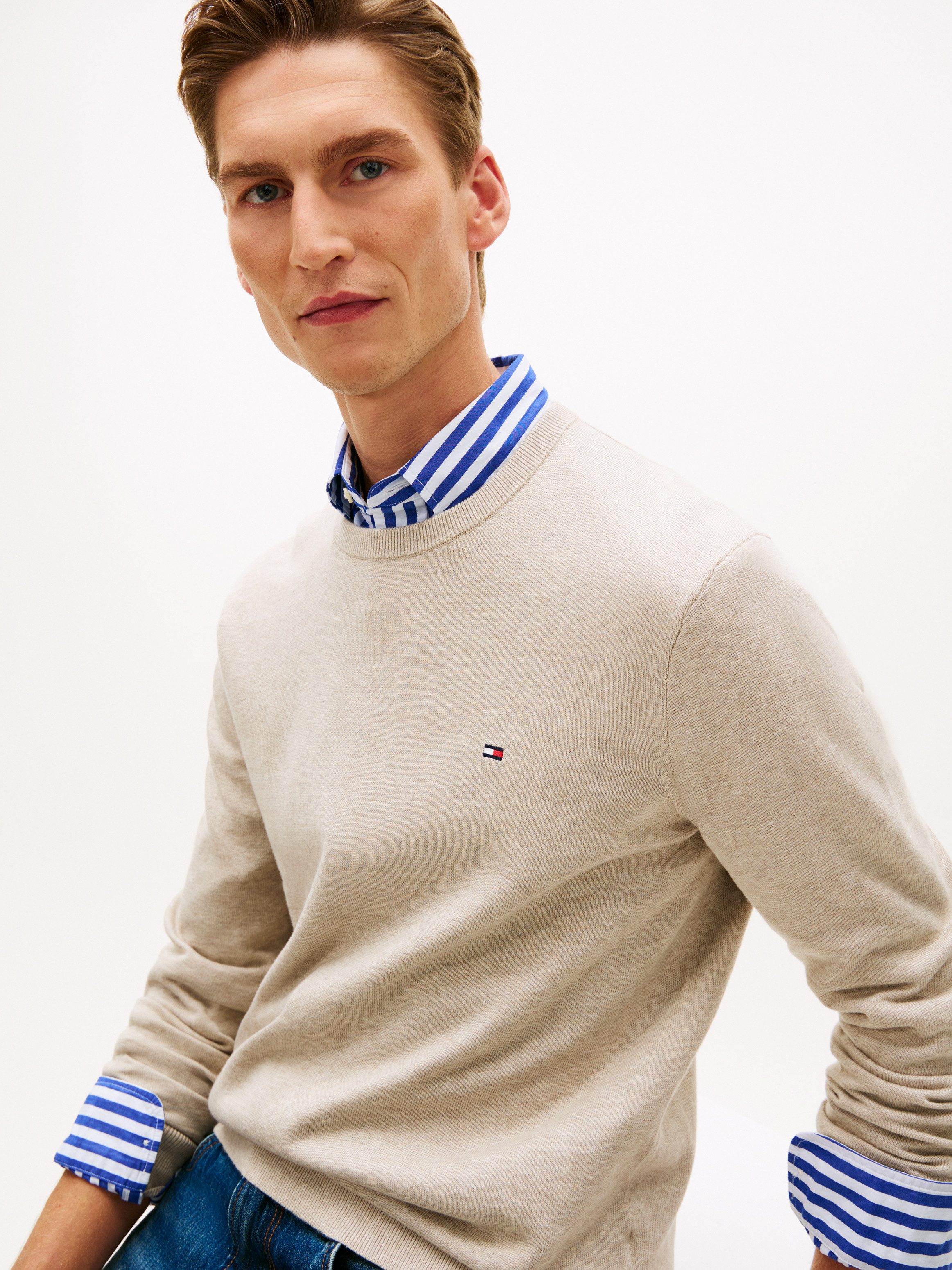 Tommy Hilfiger Rundhalspullover ESSENTIAL COTTON Crewneck Regular Fit Premi günstig online kaufen