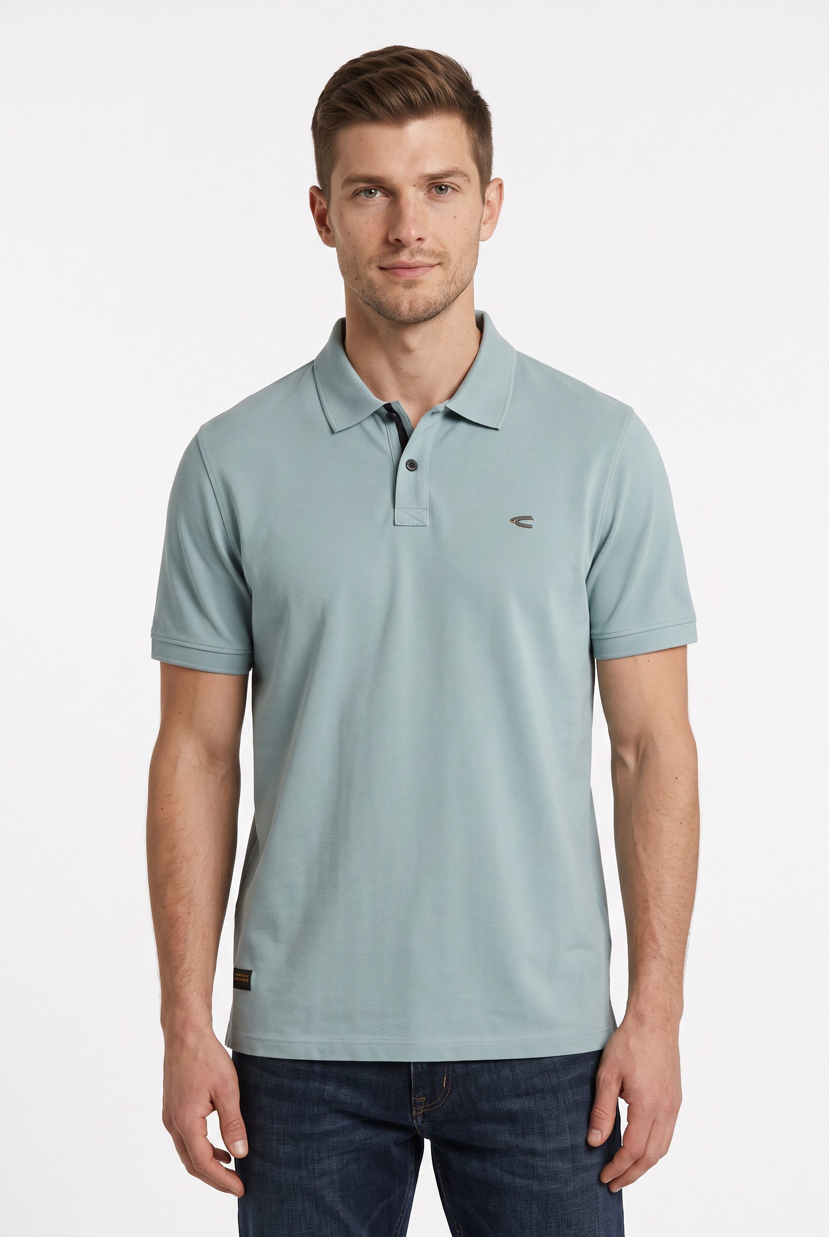 camel active Poloshirt kurzarm, mit Logo-Stickerei