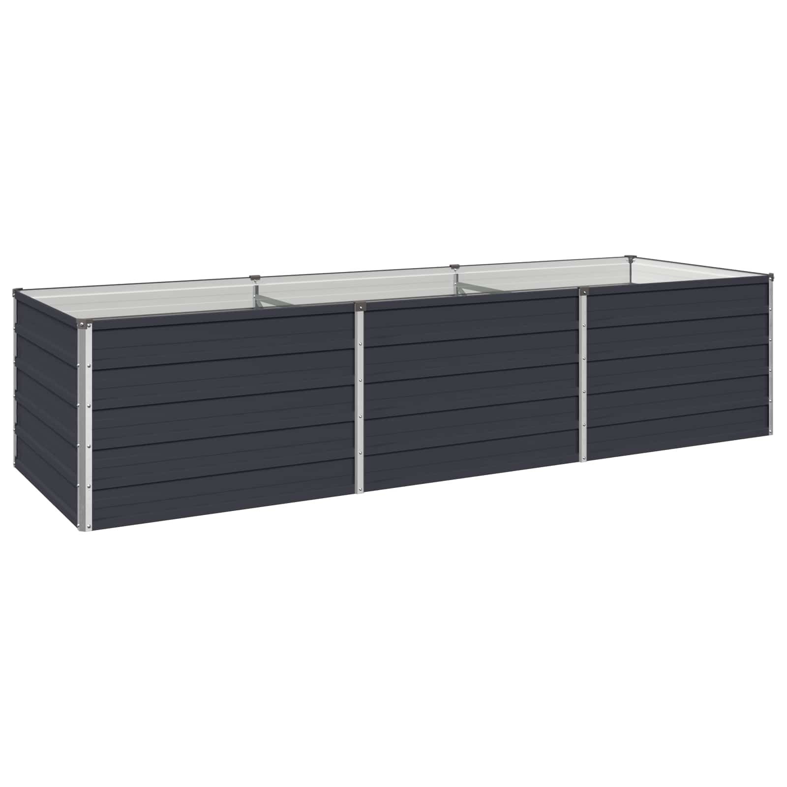 vidaXL Hochbeet Hochbeet im Garten Anthrazit 240 x 80 x 55 cm (1 St)