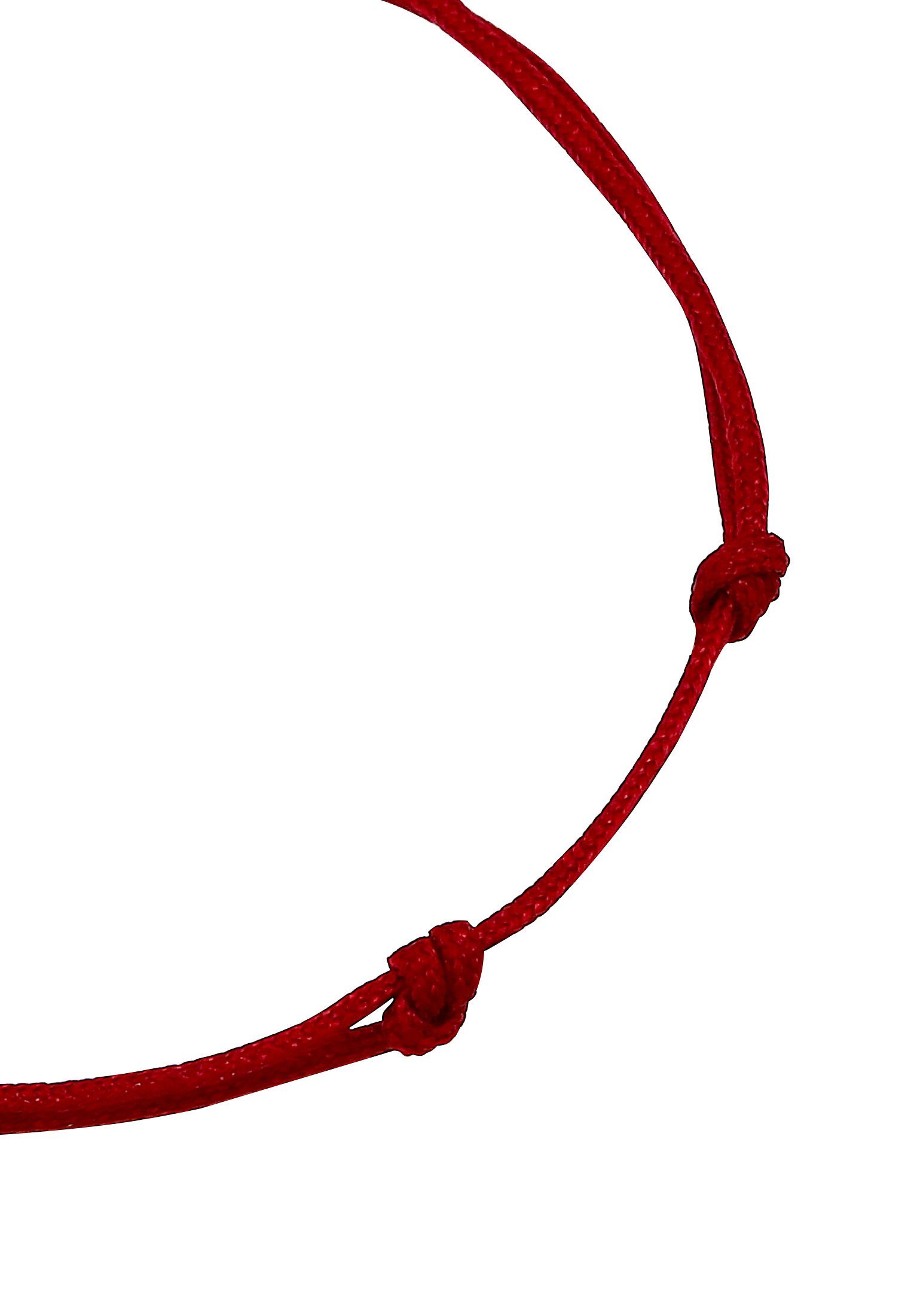 Armband Elli Silber Nylon Verstellbar Figaro-Kette 925 Rot