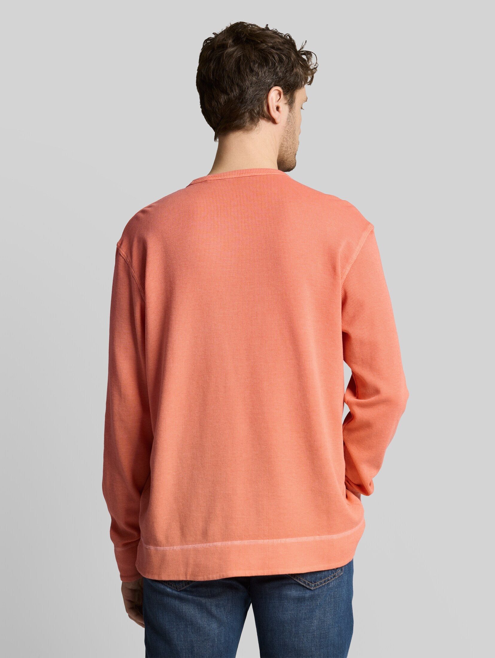 TOM TAILOR Langarmshirt T-Shirt (im Einserpack) Langarmshirt mit Waffelstruktur