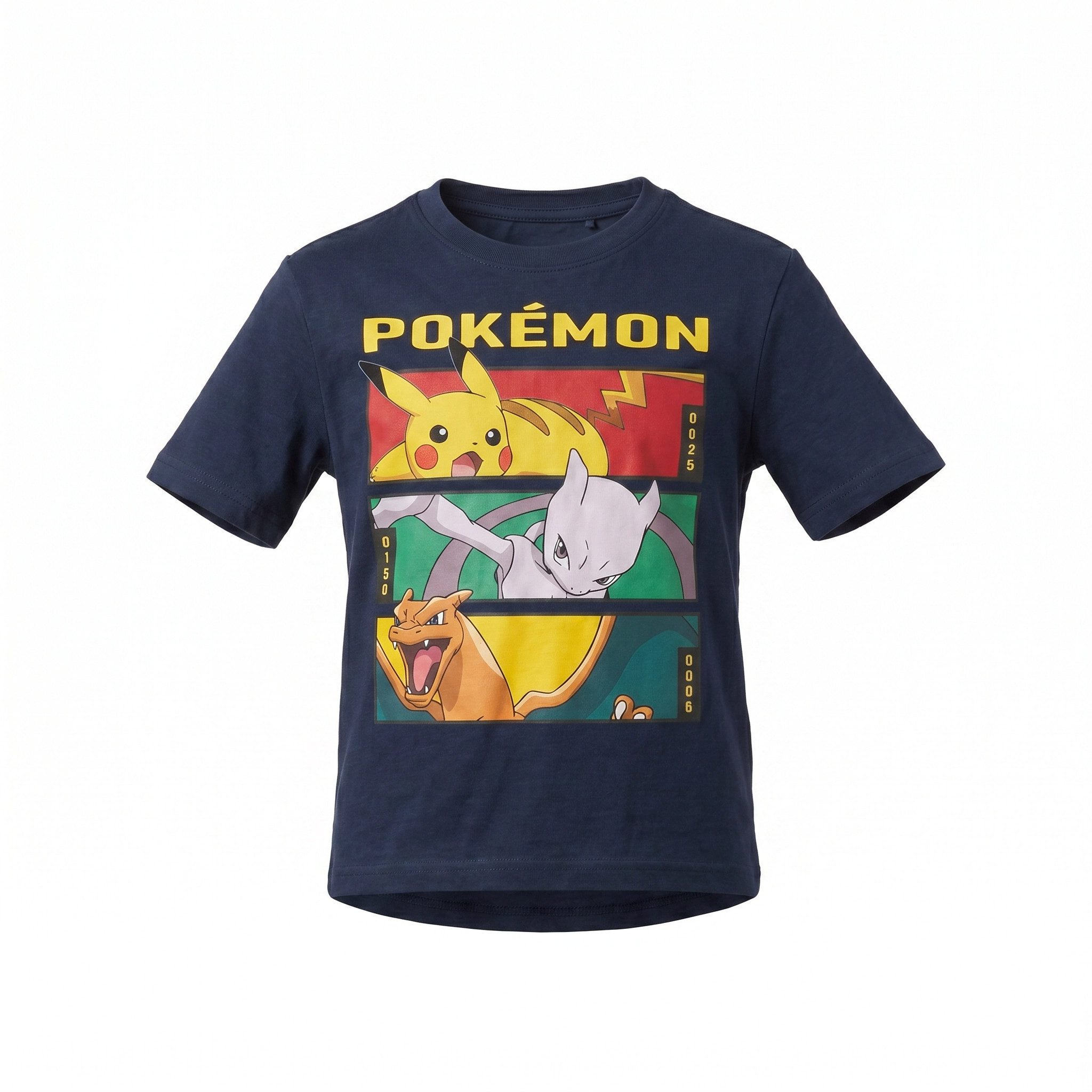 POKÉMON Print-Shirt Pokemon Pikachu Jungen T-Shirt Kurzarm Shirt 100% Baumwolle Gr. 98 bis 128