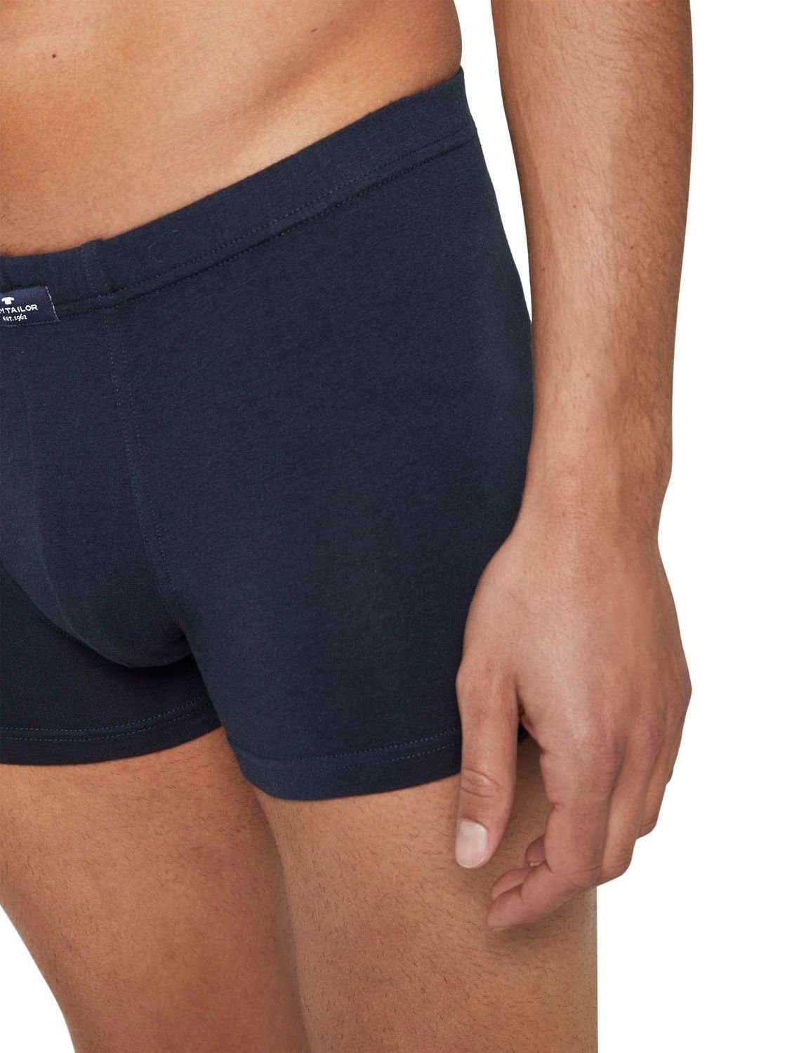 TOM TAILOR Boxershorts hautfreundlich, navy 4 x 4 natürlich, einer Stück in weich, (4-St) Dose