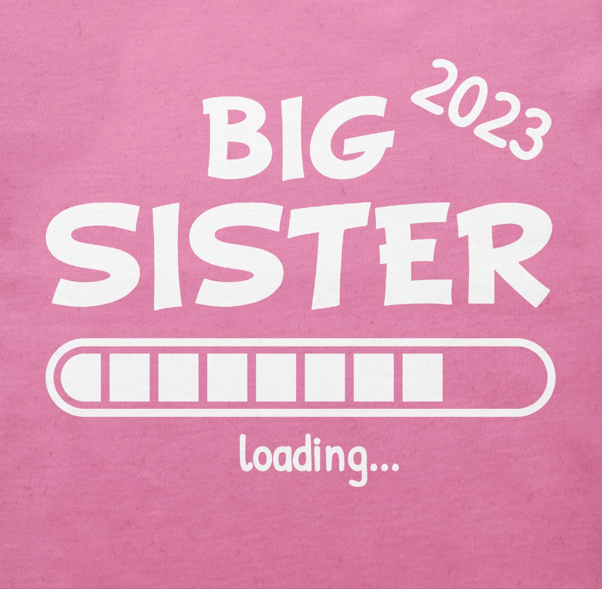 2 Shirtracer Pink Schwester Geschwister loading und Bruder T-Shirt 2023 Sister Big