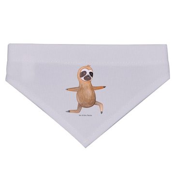 Mr. & Mrs. Panda Hundefliege Faultier Yoga - Grau Pastell - Geschenk, Tuch, Halstuch, klein, Hunde, Polyester