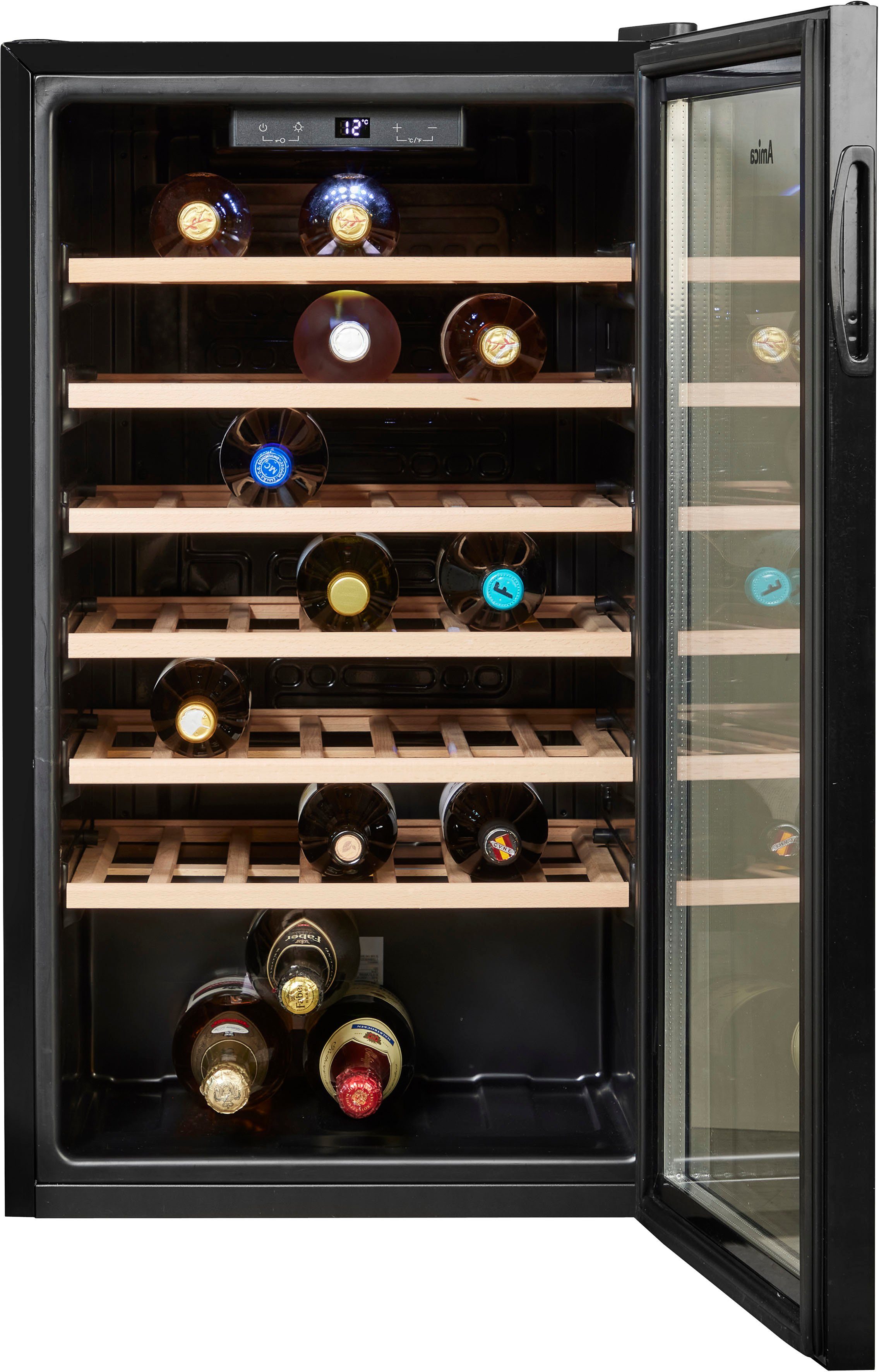 Amica Weinkühlschrank WK 341 901 0,75l, S,für Standkühlschrank Standardflaschen á 52