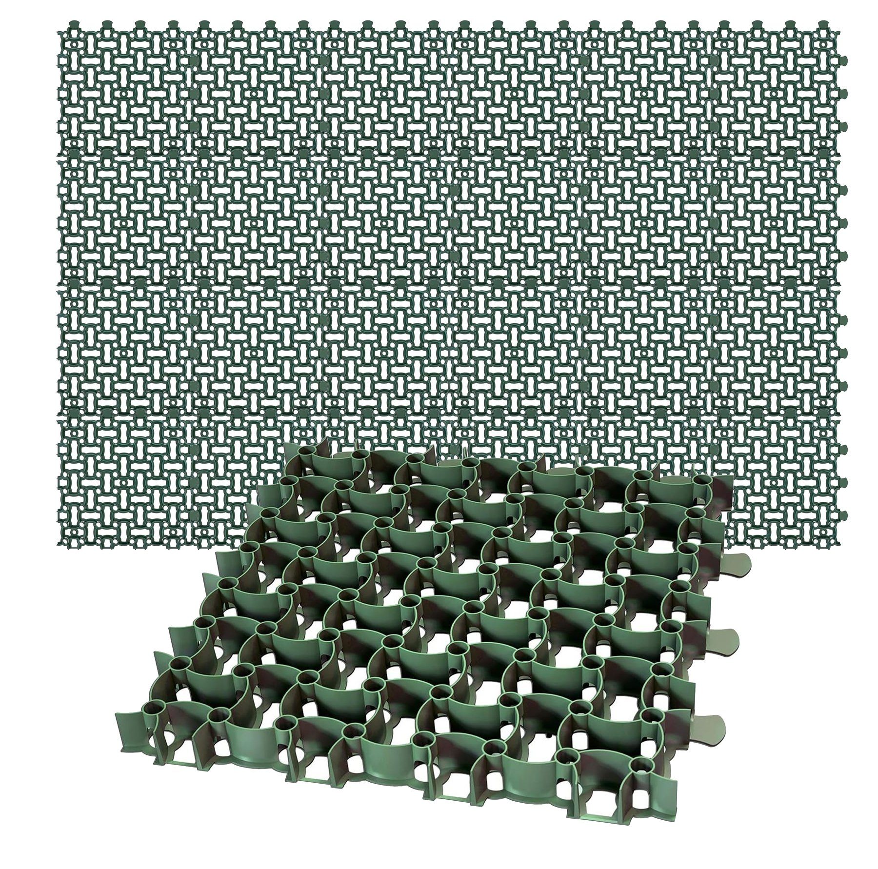 BigDean Rasengitter 24x Rasengitter Paddockplatte 50x50 cm Reitplatzmatten Rasenmatten, 24-St.