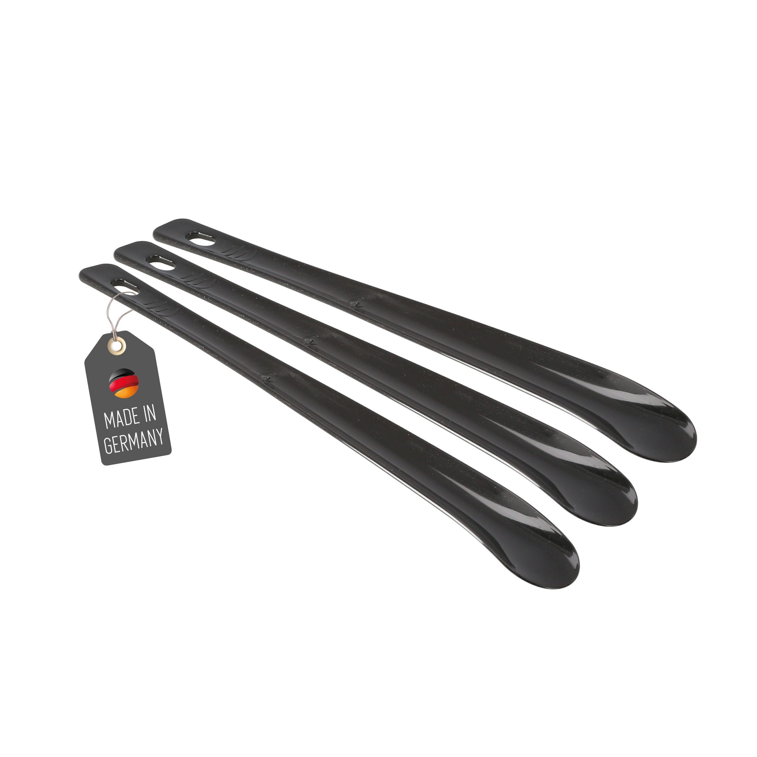 Schuhlöffel 3 Stück Set 35cm Farbwahl Kunststoff Schuhanzieher Schuhanziehhilfe
