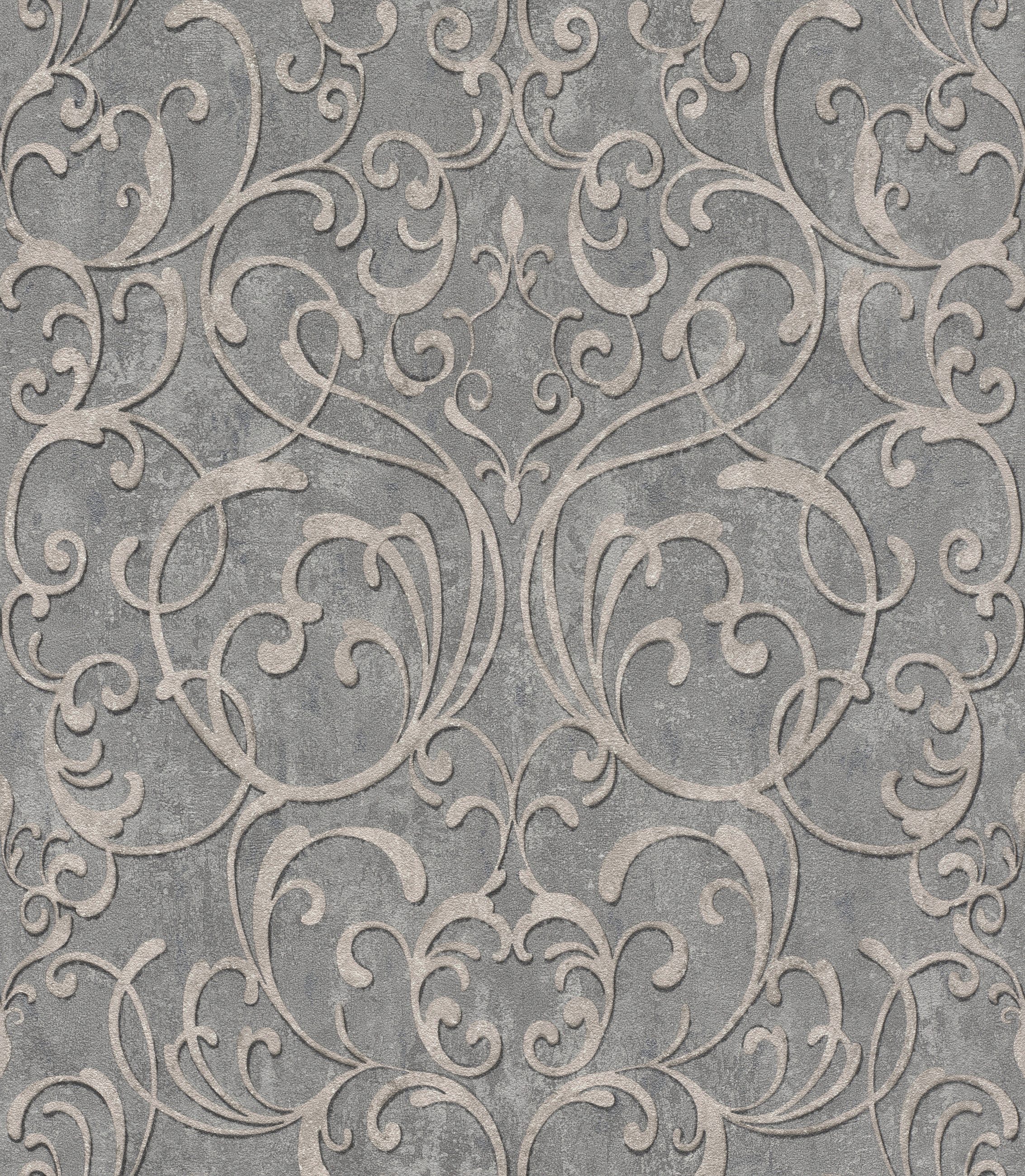 Rasch Vliestapete, strukturiert, Barock, (1 Rolle, 1 St), Ornamente