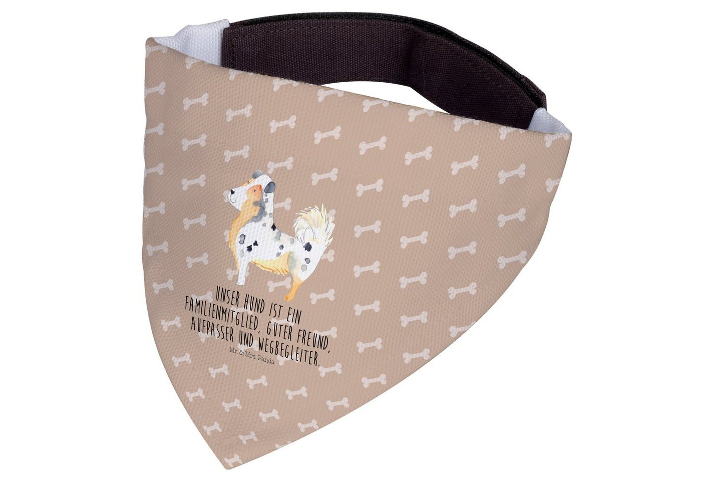 Thumbnail - Mr. & Mrs. Panda Hundefliege Hund Australien Shepherd - Hundeglück - Geschenk, Halstuch, Hundehals, Polyester, Kuschelig...