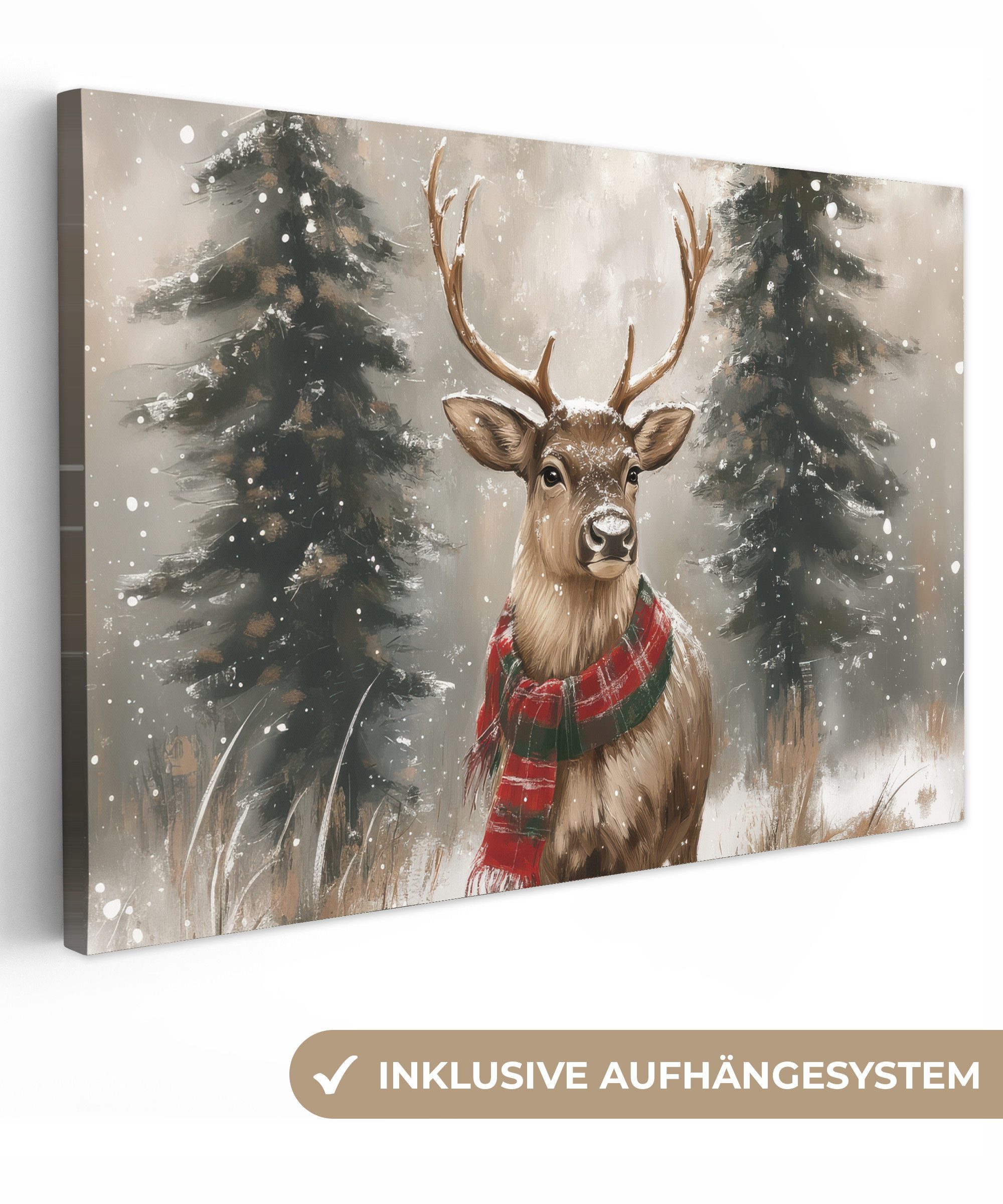 OneMillionCanvasses® Leinwandbild Winter - Wald - günstig online kaufen