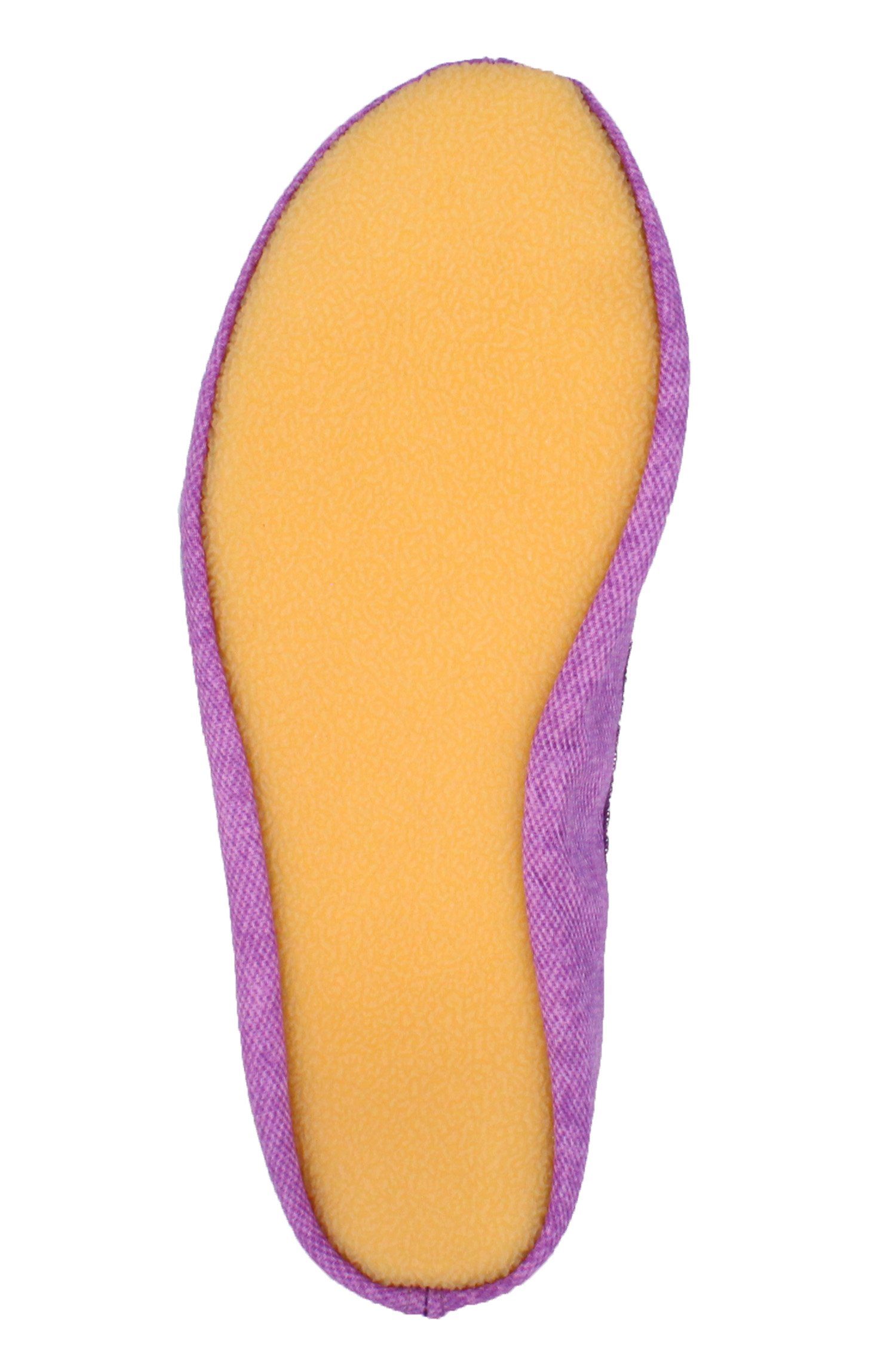 Beck Schläppchen Schmetterling Gymnastikschuh (Trendfarbe lila) Schmetterling mit Pailetten) mit rutschfester Gummi-Laufsohle – Bild 3 von 5