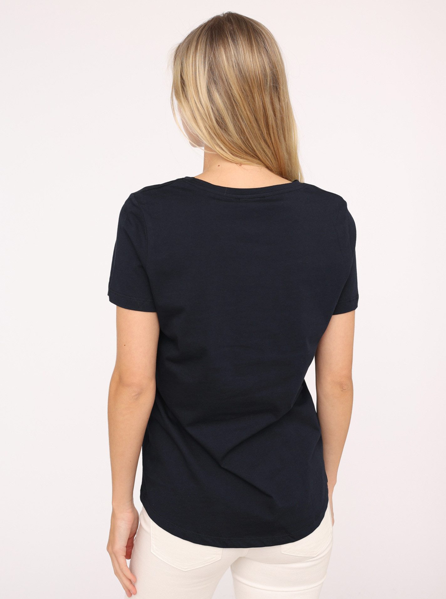 Zwillingsherz T-Shirt "Heimat des Herzens" Stickerei, Kurzarm, Rundhalsausschnitt, maritim