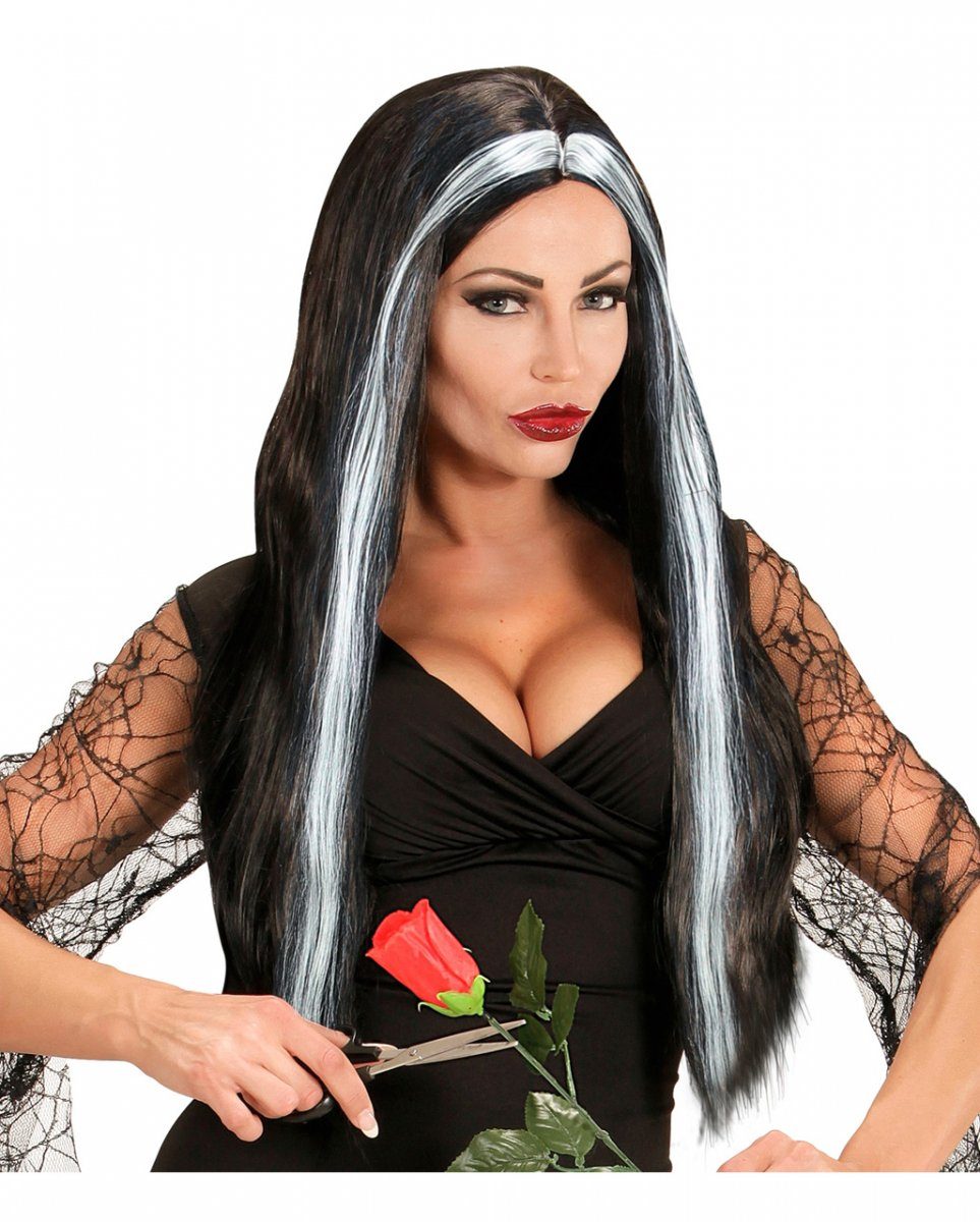 Kostüm-Perücke Mortisia Hexenperücke für Halloween & Fasching