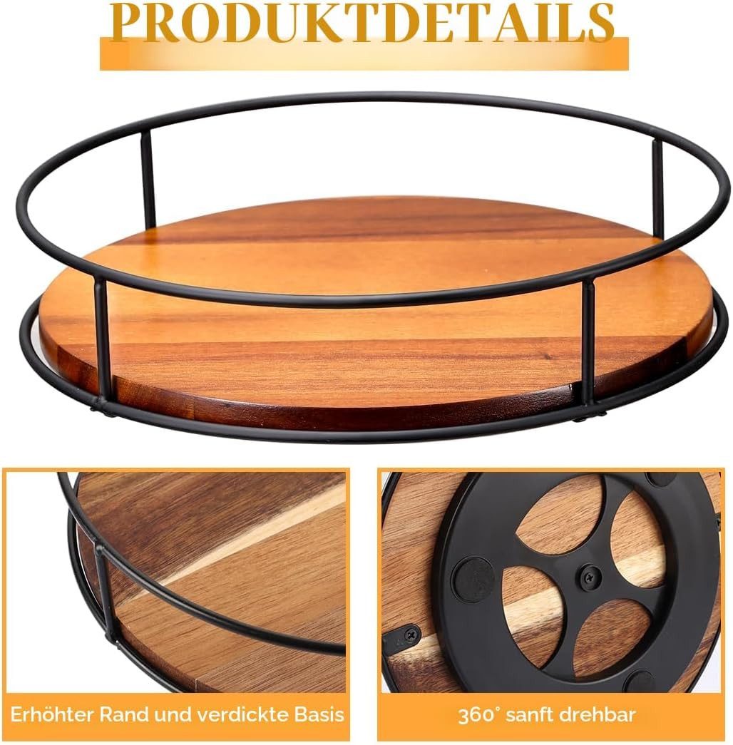 wohnTRAUM24 Küchenorganizer-Set Drehbarer Organizer – 360° Drehteller für Bad, Küche & mehr, (1-tlg), Drehteller Organizer Drehbar Gewürz Organizers Küchen Gewü – Bild 2 von 5