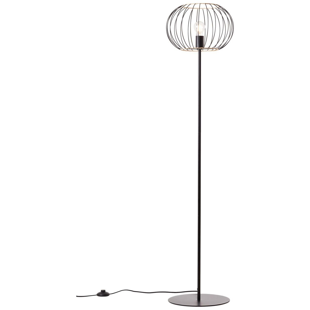 Brilliant Stehlampe Silemia, Lampe, E27, schwarz Standleuchte matt, 52W, 1flg Mit A60, 1x F Silemia